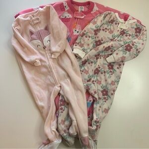Gerber‎ Pink and Cream Kids Footies Set